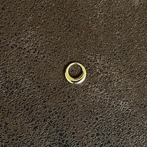 Titanium Moon Septum Ring: 16G Silver or Gold Nose Hoop