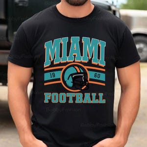 Miami Football Vintage Style Png, Miami Football Png, Retro Miami Football Fan Gift, Game Day Football Png, Miami Png, Football Decor.