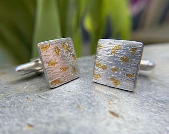 Silver and Gold Keum-boo Cufflinks