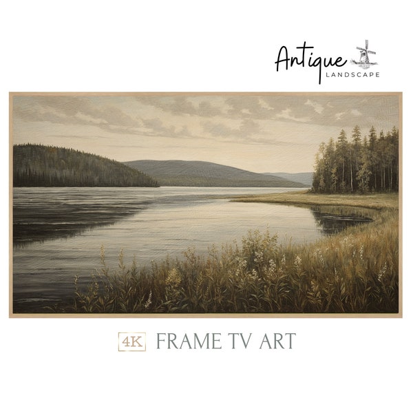 Samsung Frame TV I Wild Lake | Vintage Landscape TV Art | Summer Art For TV I Antique Landscape I Retro Art Instant Download I TV123