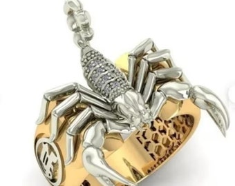 Scorpion Handmade 925 Sterling Silver Ring Zodiac Sign Ring Scorpio Zodiac Ring Scorpion Astrology Ring Scorpion Gift for Him