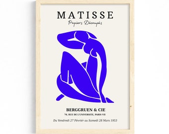 Matisse Printable Wall Art - Henri Matisse Exhibition Poster, Instant Download, Modern Home Decor, Art Lover Gift