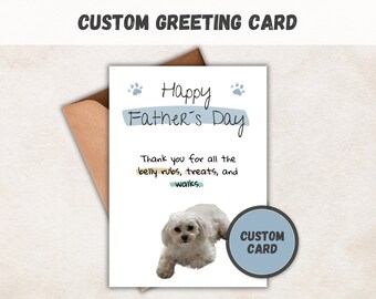 Custom Father&#39;s Day Card from Dog: Fur Dad Photo Collage (PDF)