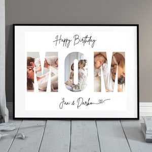 Alles Gute zum Geburtstag Mama Foto Collage, individuelles Geschenk für Mama, personalisiertes Muttertagsgeschenk von Kindern, bearbeitbares Mama Foto Poster