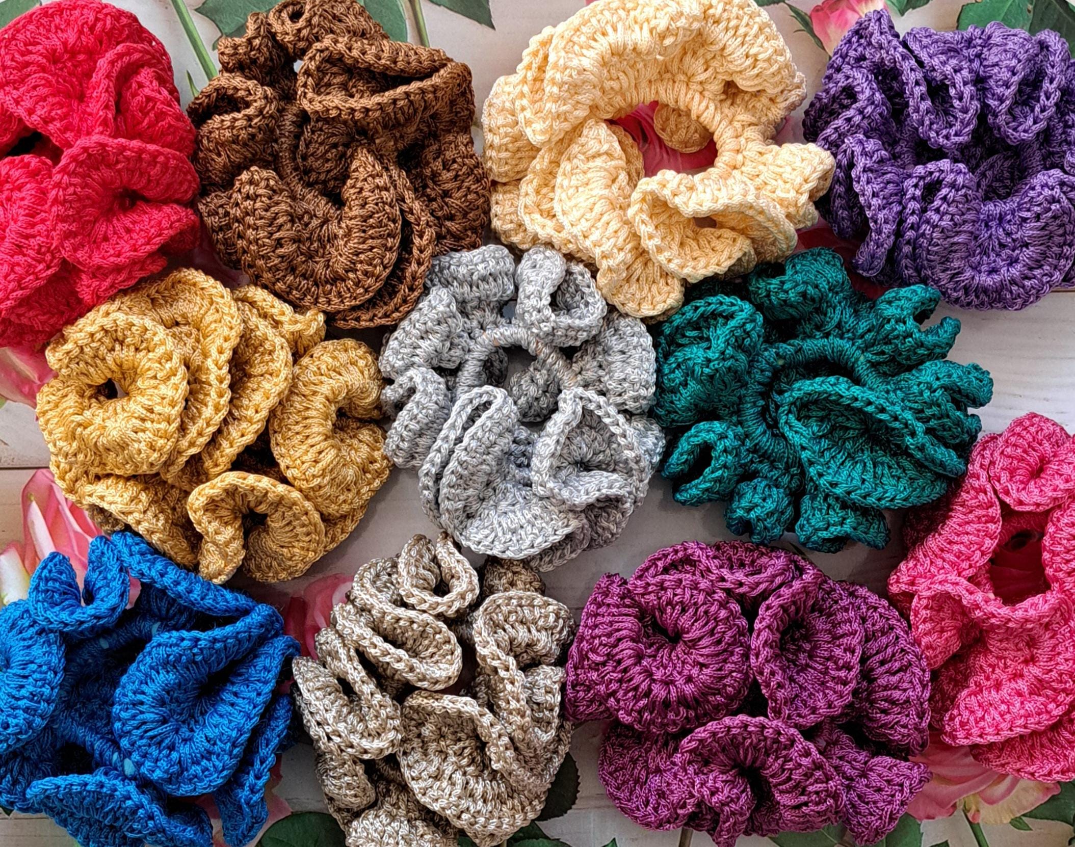 Mystery Gift Box Scrunchies Set of 6 Crochet Scrunchies Big  display picture 1