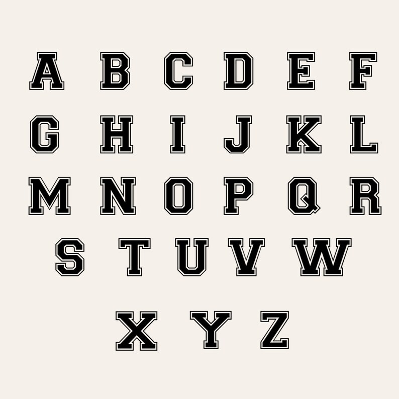 Varsity Font Jersey Font Svg Baseball Fonts Baseball Svg Font Custom