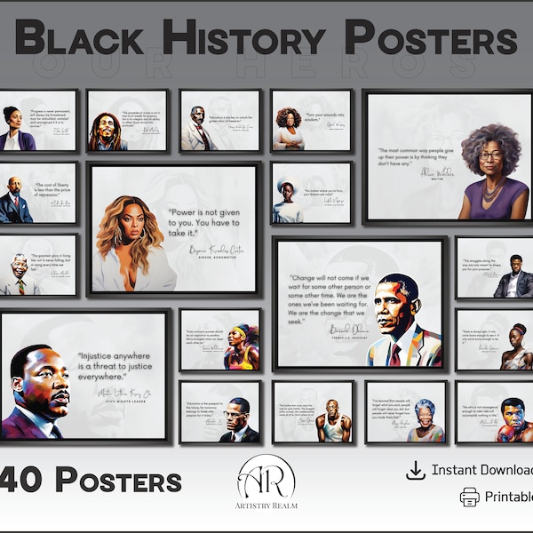 40 Black History Month Posters, Black History Bulletin Board Display, Black History Quotes, Black History Church Bulletin Display