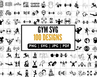 Pacchetto SVG palestra, SVG motivazione palestra, Pacchetto SVG allenamento, Pacchetto SVG fitness, Pacchetto SVG sport, Detti palestra SVG, Maglietta palestra SVG, Citazioni palestra SVG