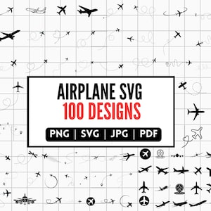 Flugzeug SVG Bundle, Flugzeug Monogramme, Flugzeug Sublimationsdesigns, Flugzeug Schnittdateien für Cricut, Silhouette, Cameo