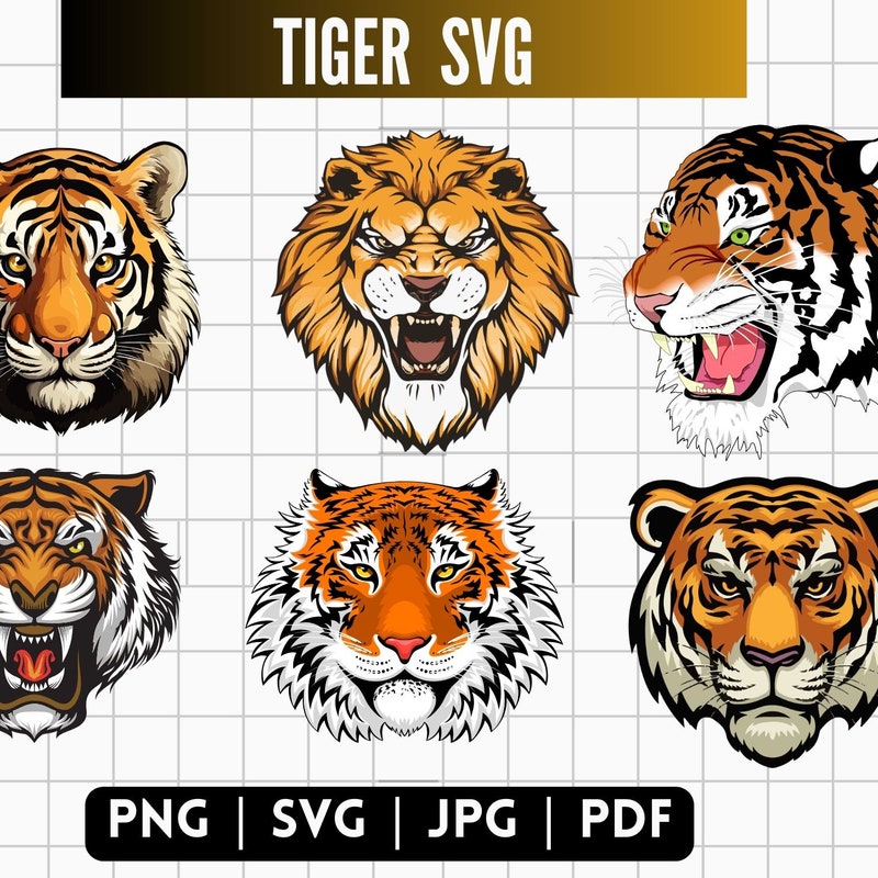 Tiger Svg - Etsy