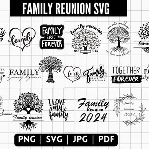 Family Reunion SVG Bundle, Family reunion shirt SVG, Family Tree SVG, Family Reunion Png, Family Vacation, Family shirt, Cut file, Monograms