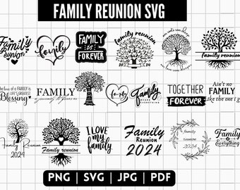 Family Reunion SVG Bundle, Family reunion shirt SVG, Family Tree SVG, Family Reunion Png, Family Vacation, Family shirt, Cut file, Monograms