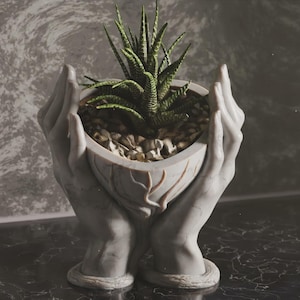 Elegant Hand-Shaped 3D Planter – Unique Modern Decorative Pot