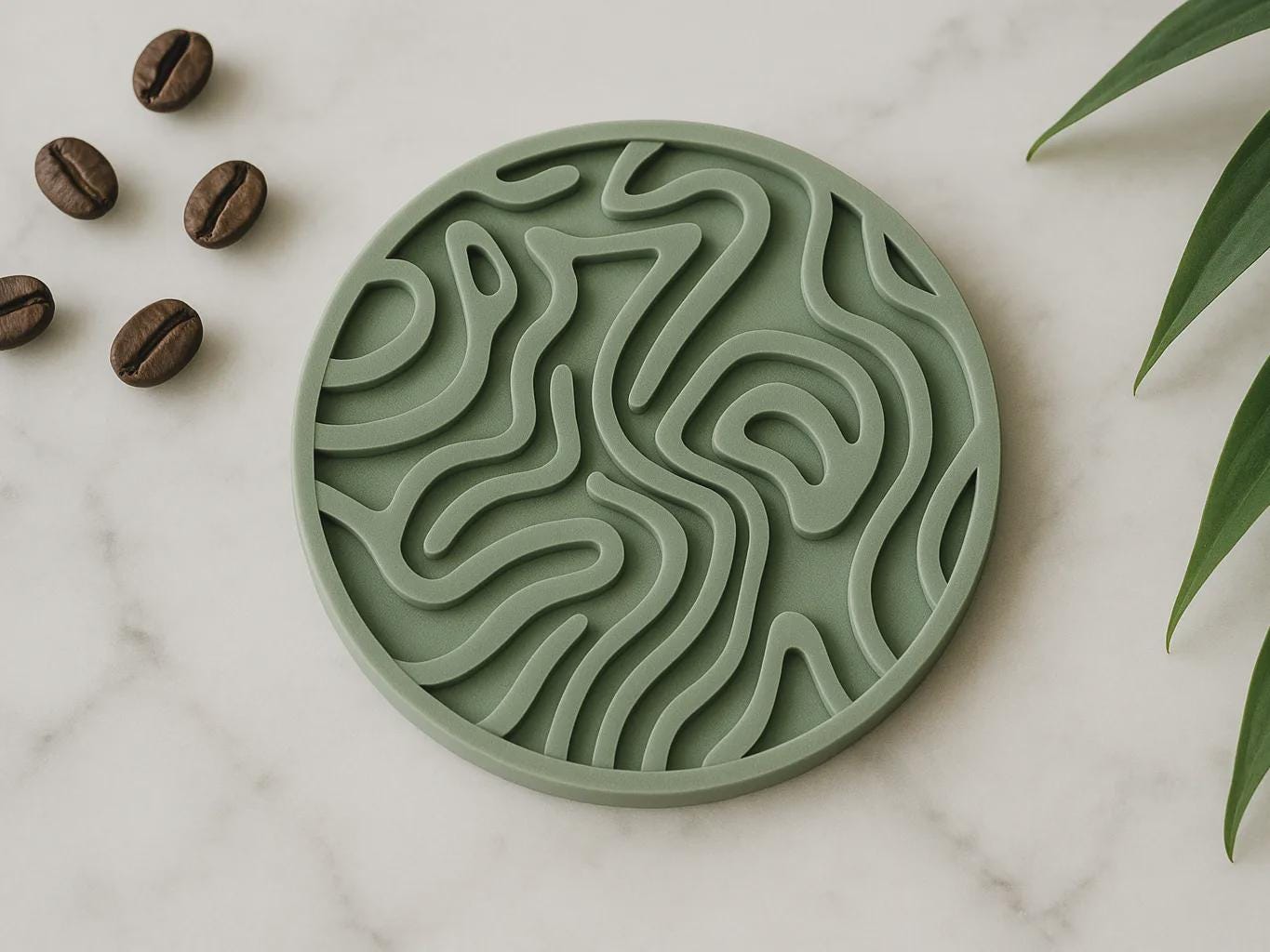 Abstract Wave Coaster- Drinks & Coffee Cup Coaster