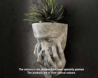 Sad Women Face Wall Planter – Unique Modern Decorative Pot
