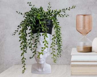 Nefertiti Bust Planter: 3D Printed Egyptian Queen Decor