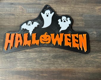 Cartello da parete di Halloween con fantasmi – Decorazione minimalista spettrale