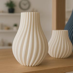 Minimalist  Vase – Modern Decorative Shelf Vase – Scandinavian Style Home Decor in 4 Sizes- Minimalist Spiral Design