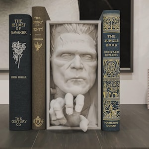Gothic Horror Book Nook: 3D Printed Monster Bookshelf Insert