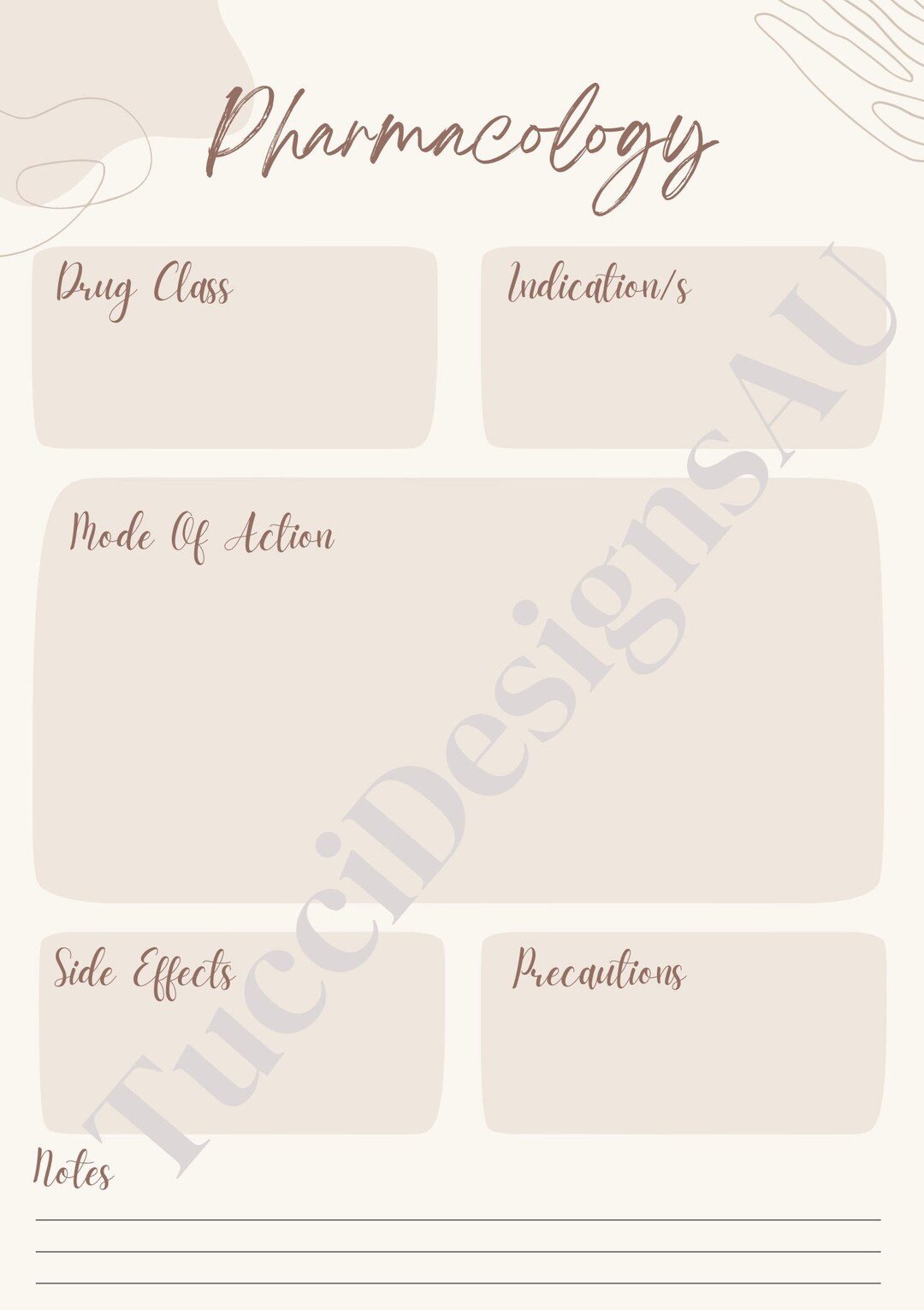 Study Notes Templates University Study Note Template - Etsy