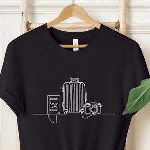 Travel Shirt, Gift for Traveler Vacation Shirt Vacay Mode Wanderlust Shirt Travel Lover Shirt Minimalist Line Design Shirt Unique Design Tee
