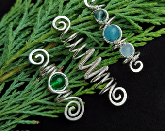 3 Pcs Neptune Beads by Mau Ornaments, Handcrafted Hair Accessories & Jewelry, Unique Hair Beads