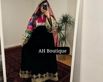 Modren long afghan kochi style vintage party dress for women