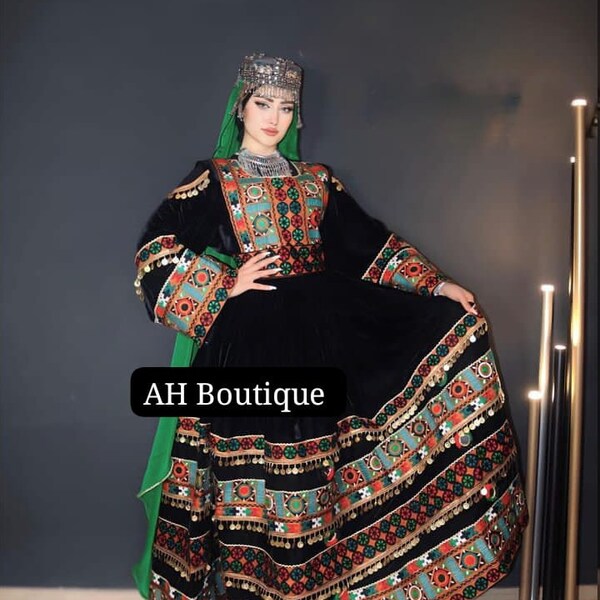 Modren and traditional long afghan kochi party dress for women