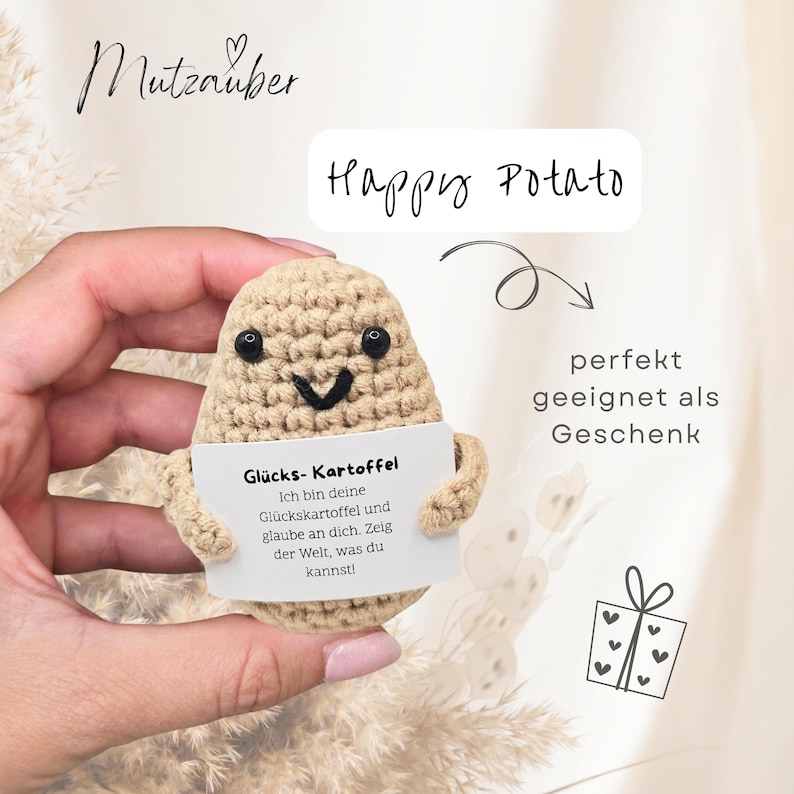 Happy Potato – Pocket Hug Potato in an exclusive box | Motivational gift & lucky charm gift for women, men, girlfriends, and colleagues image 8