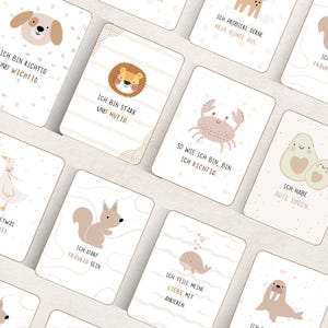 Affirmationskarten für Kinder– 40 Mutmachkarten für Jungen und Mädchen – Geschenk Einschulung Geburtstag Kinder Positive Affirmationen