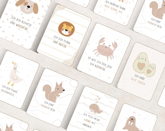 Bevestigingskaarten voor kinderen – 40 bemoedigende kaarten voor jongens en meisjes – Cadeau voor schoolinschrijving, verjaardag, kinderen, positieve bevestigingen