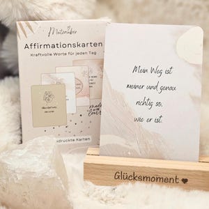 Courage Magic® 40 Mindfulness Affirmatiekaarten – Affirmatiekaarten, Mindfulness & Gelukskaarten – Cadeau voor vrouwen, optionele standaard
