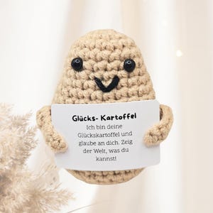 Happy Potato – Papa de bolsillo con forma de abrazo en una caja exclusiva | Regalo motivacional y amuleto de la suerte para mujeres, hombres, novias y compañeros de trabajo