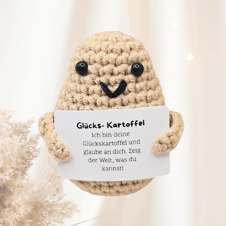 Happy Potato – Pocket Hug Potato in an exclusive box | Motivational gift & lucky charm gift for women, men, girlfriends, and colleagues Einzeln Deutsch