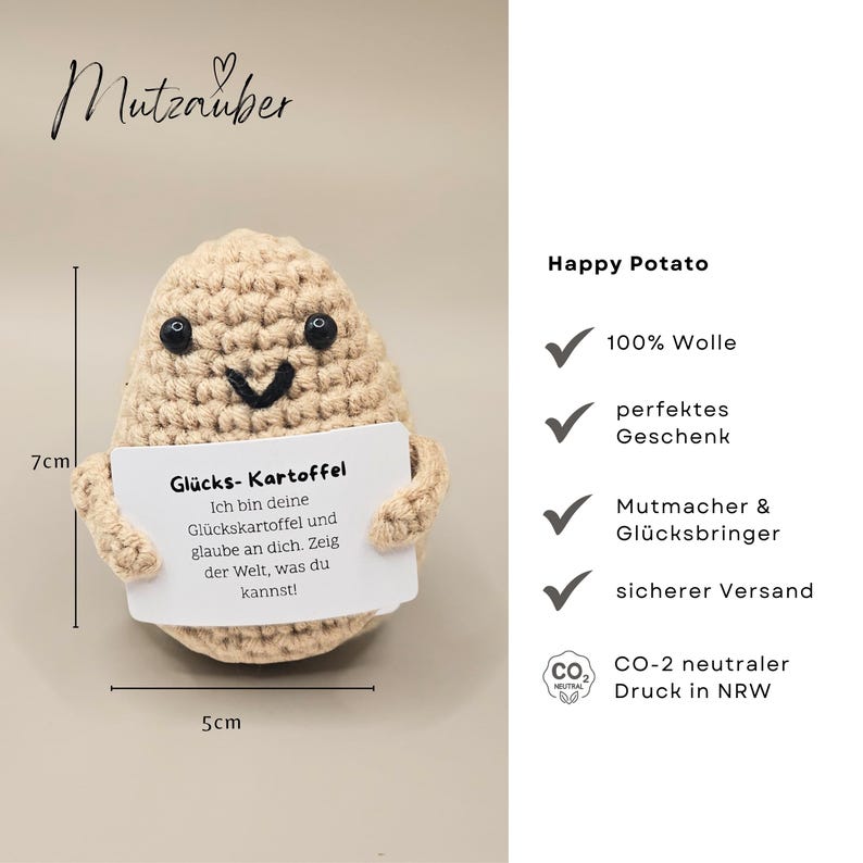 Happy Potato – Pocket Hug Potato in an exclusive box | Motivational gift & lucky charm gift for women, men, girlfriends, and colleagues image 11