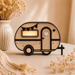 Caravandecoratie met ledverlichting | Cadeau voor kampeerders | Cadeau-idee voor kampeerders | Boho caravandecoratie | Vanlife decoratie inclusief ledverlichting | Campingliefde