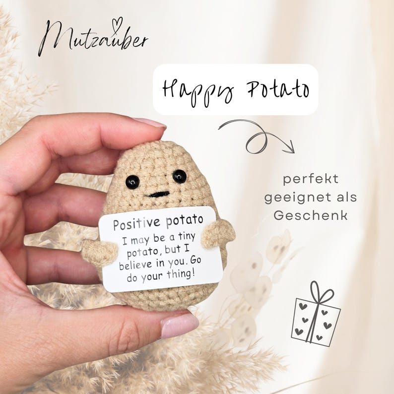 Happy Potato – Pocket Hug Potato in an exclusive box | Motivational gift & lucky charm gift for women, men, girlfriends, and colleagues image 17