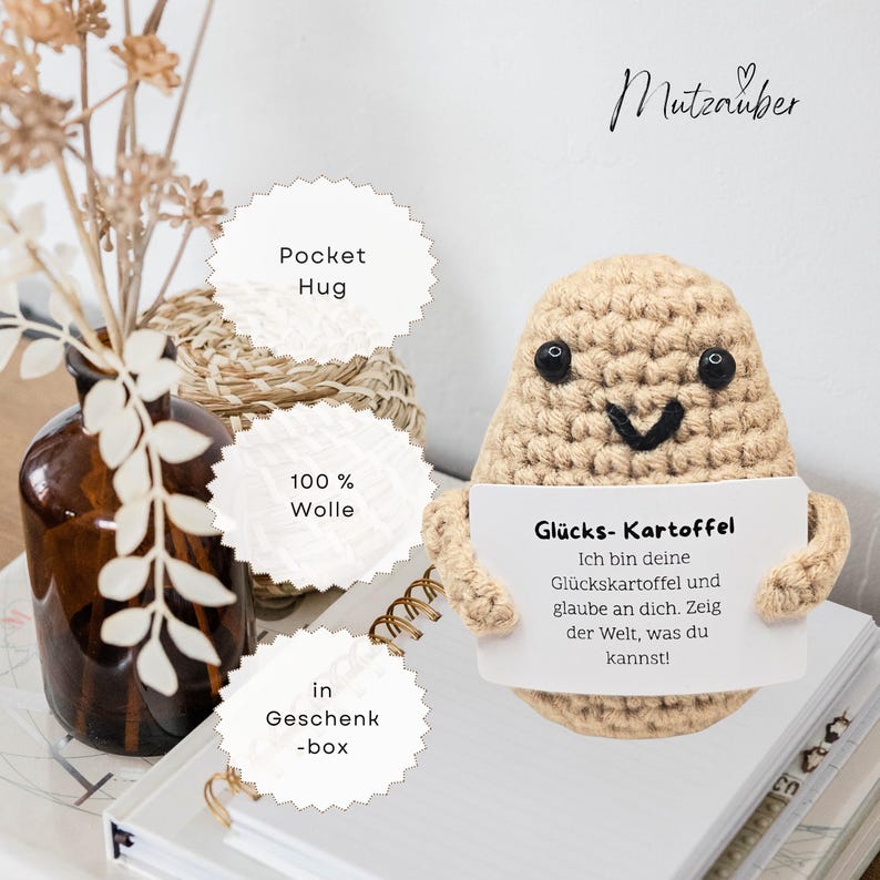 Happy Potato – Pocket Hug Potato in an exclusive box | Motivational gift & lucky charm gift for women, men, girlfriends, and colleagues image 10