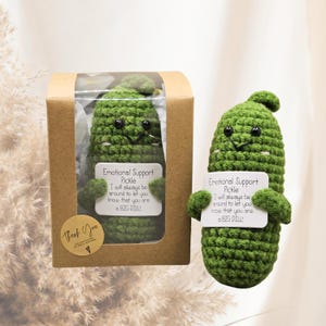Happy Potato Pocket Hug – Knitted Lucky Cucumber Doll | Motivational Gift | Lucky Charm Gift for Women and Men | Encouraging Gift