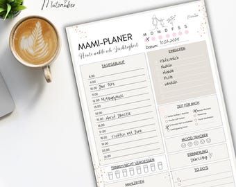 Mommy Planner A4 Pad undated – To Do List & Daily Planner to tear off – Productivity planner for home, everyday life with child, mindfulness