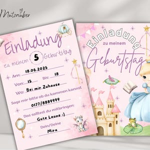 Einladungskarten Kindergeburtstag Meerjungfrau – 12er Set für Mädchen | Party Einladungen zum Ausfüllen | Meerjungfrauen Karten Deko