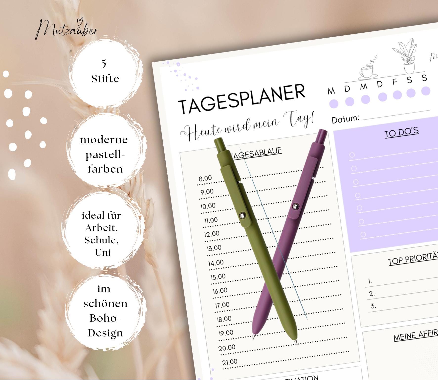 Mutzauber Gelstifte – 5er Set, 0,5 Mm, Japanische Tinte, Weicher Griff