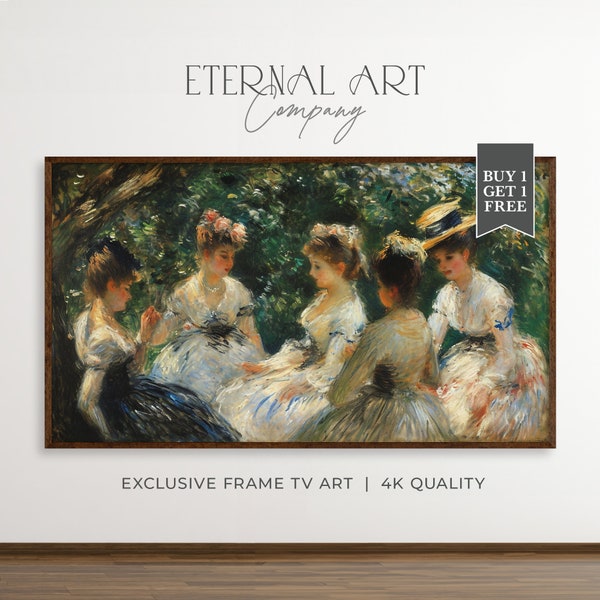 Impressionist Garden Party - Vintage Social Scene for Samsung Frame TV | AI 4K Digital Download | EAC083