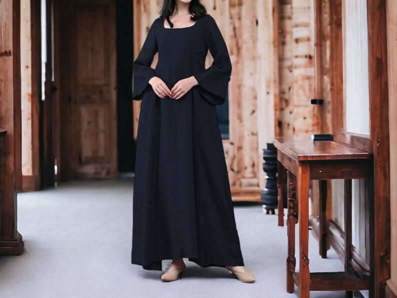 Women's Long Dress Plain Loose Sleeve Fashionable Loungewear Clothing zdjęcie 6