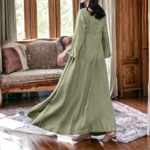 Women's Long Dress Plain Loose Sleeve Fashionable Loungewear Clothing zdjęcie 3