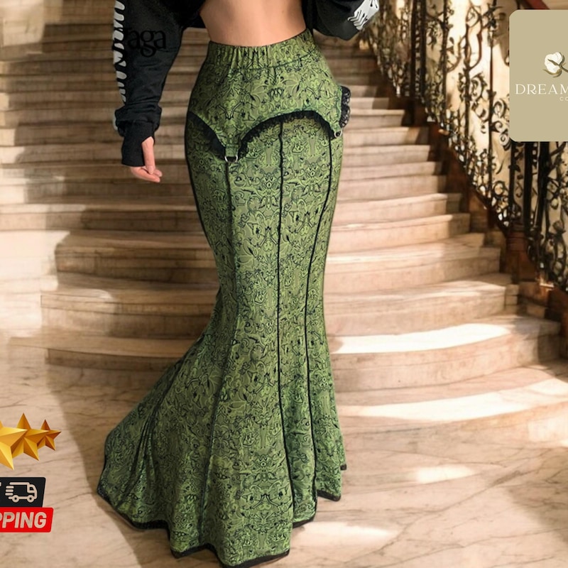 Mermaid Galaxy Print Women's Skirt