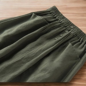 Women's Midi Skirt Plain Button Down Cloth Streetwear Fashion Style zdjęcie 4