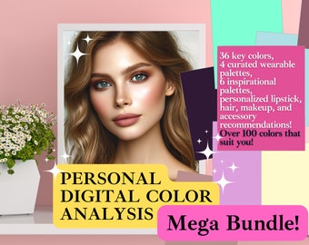 Virtual Color Analysis & Palette | Personal Stylist | Digital Color Guide Download | Find Your Seasonal Colors