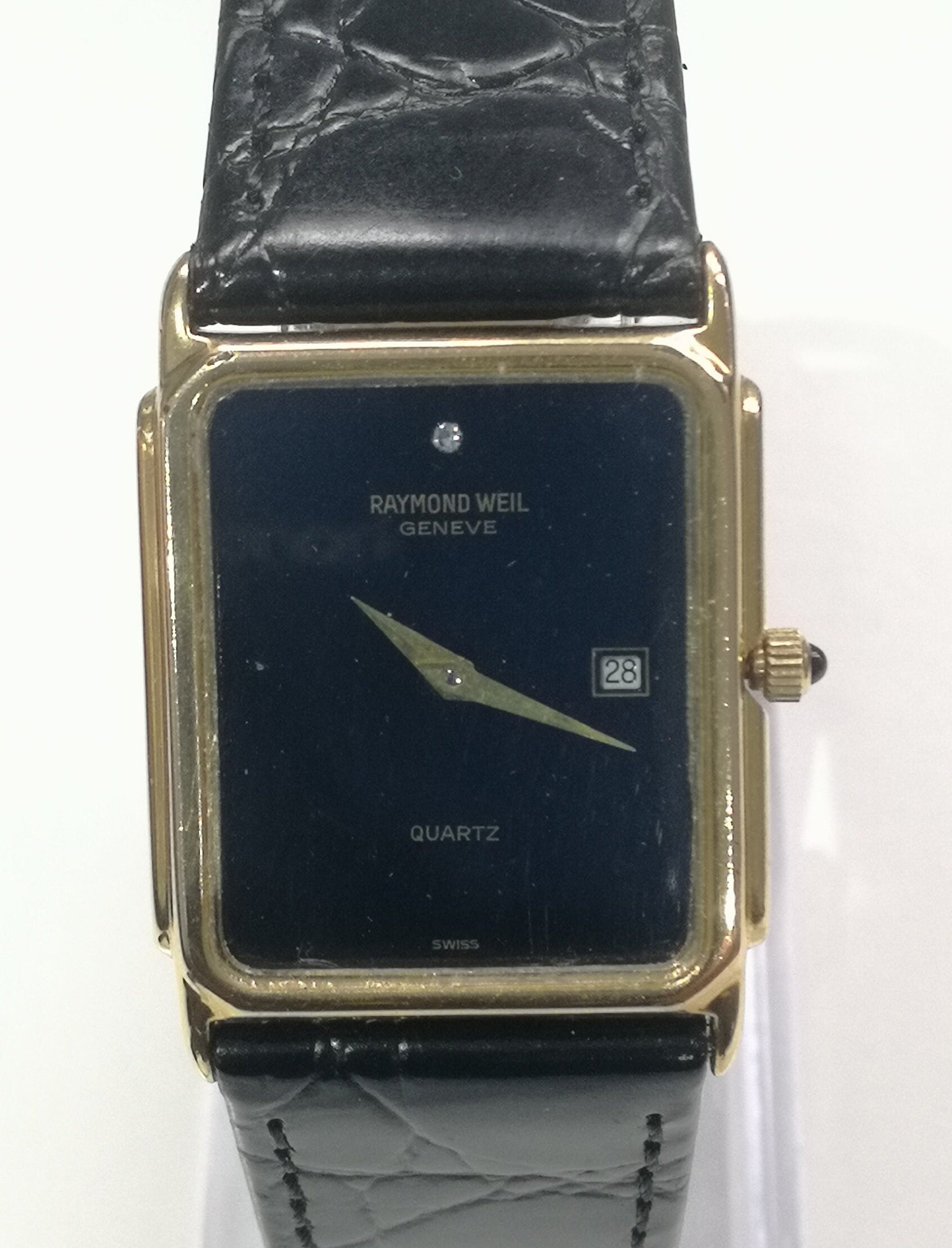 Vintage 18k Electroplated Raymond Weil Tank Watch 5600 Etsy