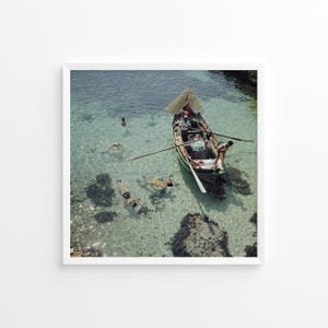 Snorkelling In The Shallows Print Poster, Vintage Print, Photography Prints, High Society Photo Print, Museum Quality Photo